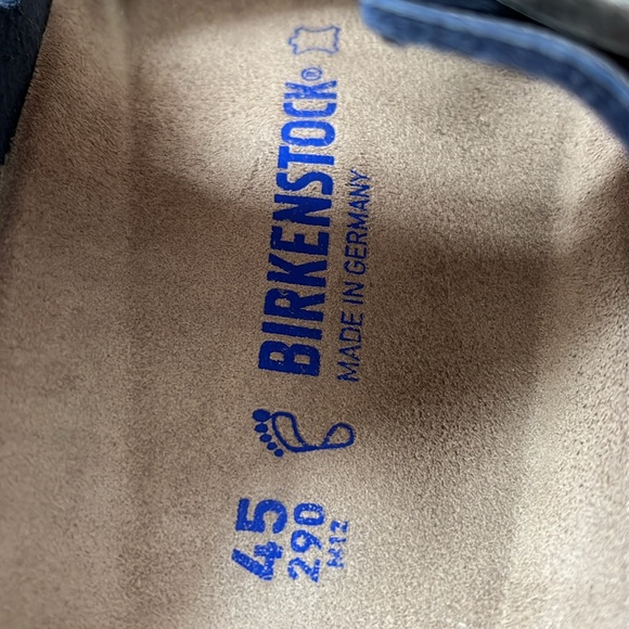 Birkenstock Arizona Birko-Flor Sandals blue Size 12-12.5 (45 Eur) soft footbed - Picture 7 of 8